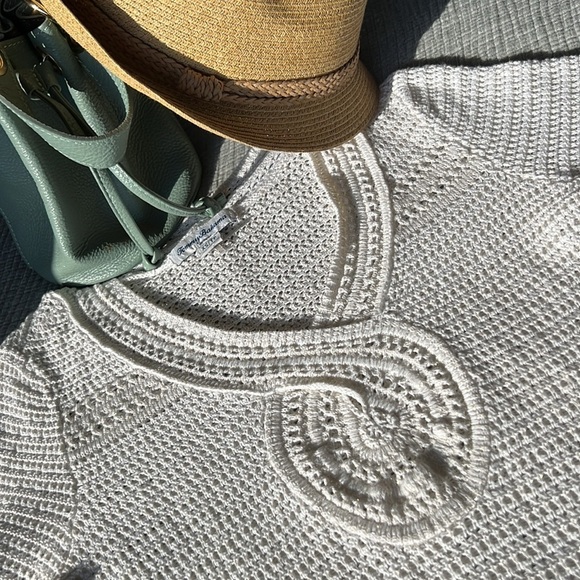 TOMMY BAHAMA Shimmer Sand Dollar Tunic Linen Cotton Blend | XS - Picture 12 of 12